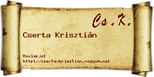 Cserta Krisztián névjegykártya