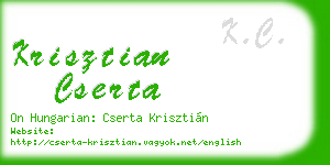 krisztian cserta business card